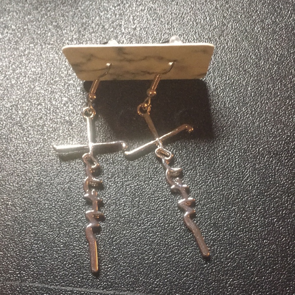 Faith Silver-Tone Dangle Earrings